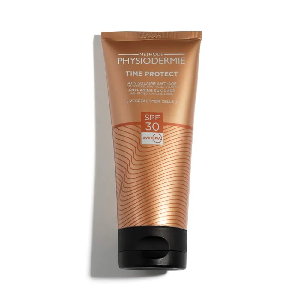 Time Protect Soin Solaire Anti-Âge SPF 30, Méthode Physiodermie